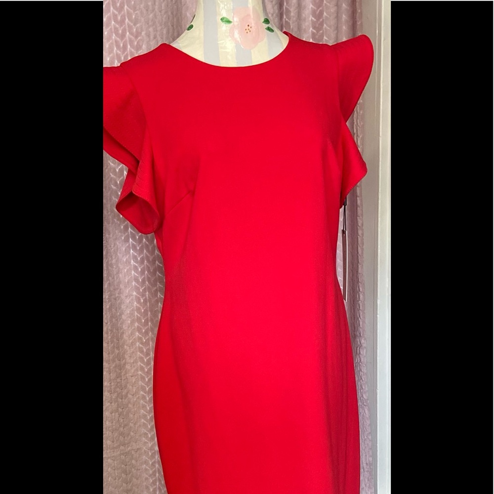 Red Calvin Klein dress size 12. NWT